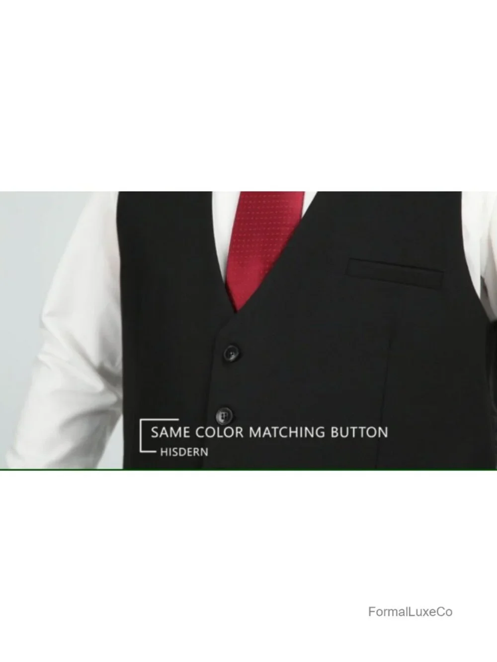 Men's Slim Fit V-Neck Suit Vest Formal Wedding Waistcoat with Pockets